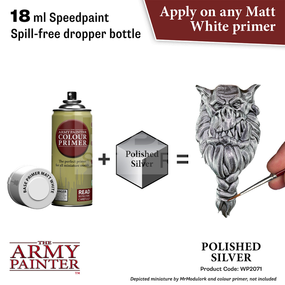 The Army Painter Speedpaint 2.0 Polished Silver akrilfesték WP2071