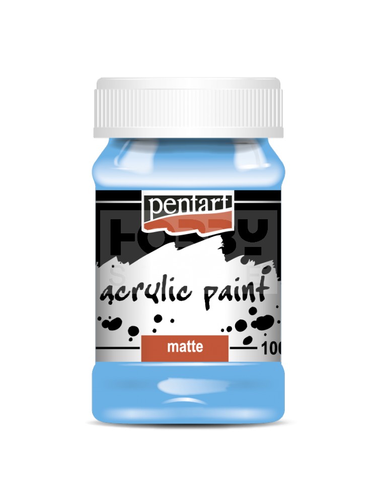 Pentart Matt világoskék színű akrilfesték - hobbi festék 100 ml 2002
