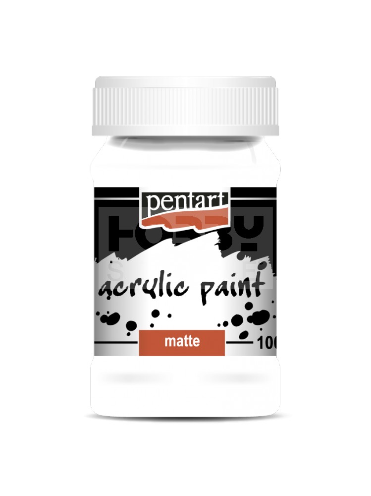 Pentart Matt fehér színű akrilfesték - hobbi festék 100 ml 2011