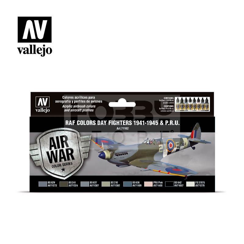 Vallejo Model Air - RAF colors Day Fighters 1941-1945 & P.R.U. - festékszett 71162