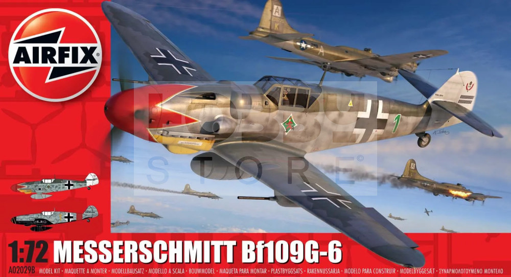 Airfix Messerschmitt Bf109G-6 repülőgép makett 1:72 (A02029B)