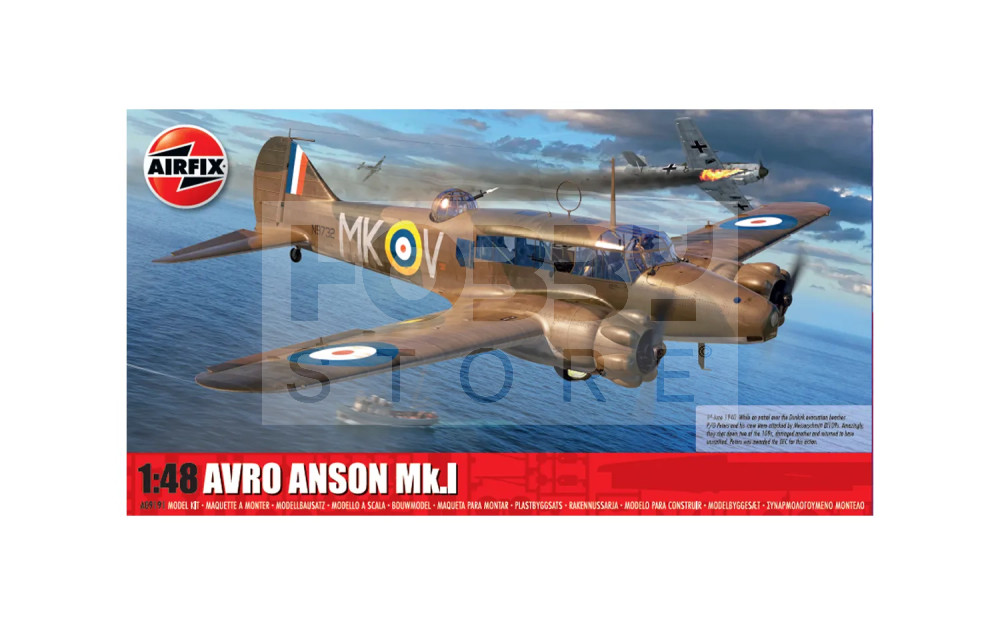 Airfix Avro Anson Mk.I repülőgép makett 1:48 (A09191)