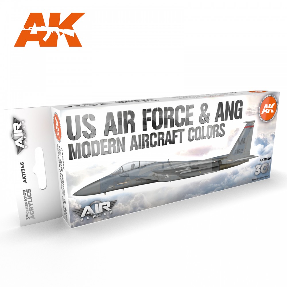 AK Interactive US AIR FORCE & ANG MODERN AIRCRAFT COLORS festék szett AK11746