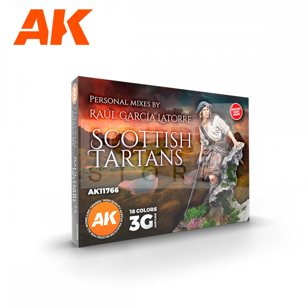 AK Interactive SIGNATURE SET – SCOTTISH TARTANS PAINT SET - festékszett AK11766