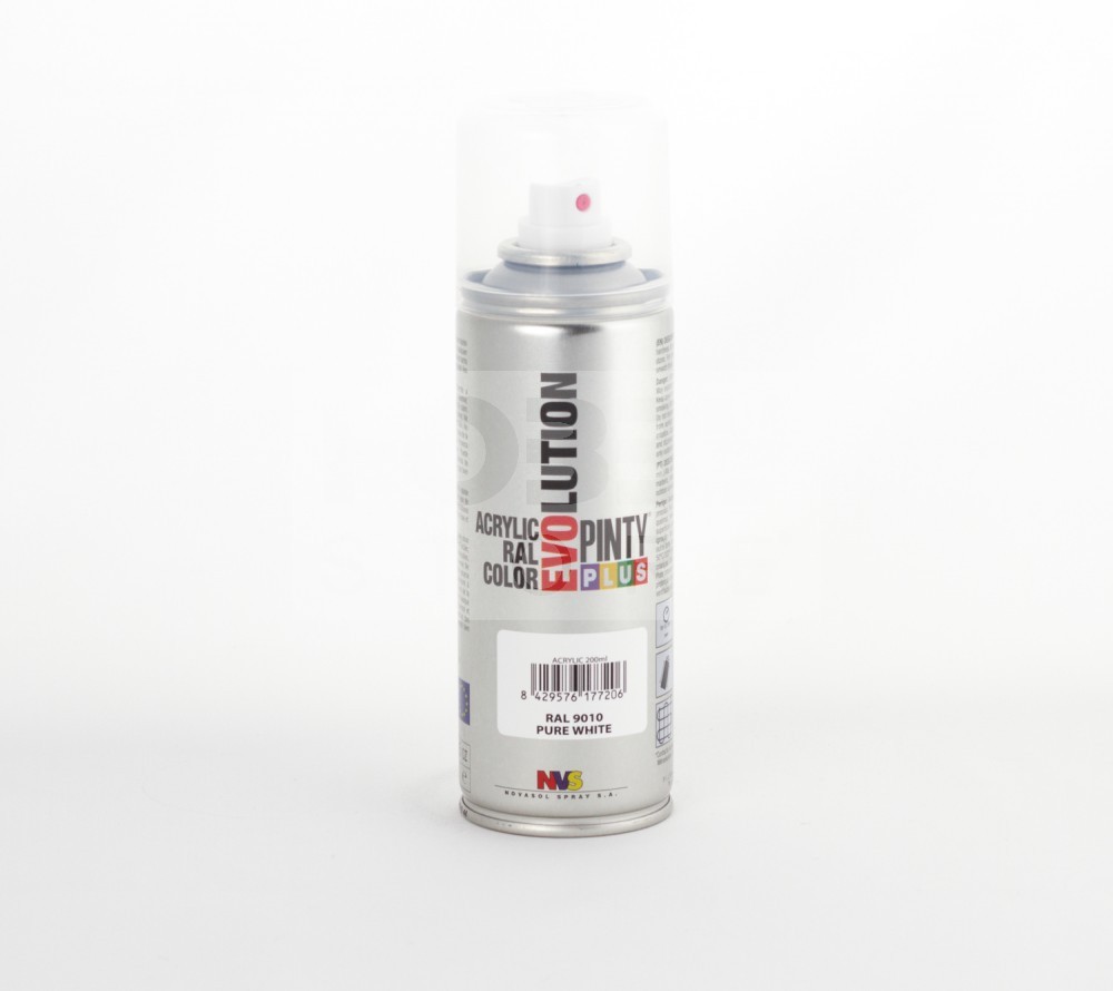 Pinty Plus Evolution akril spray - Pure White RAL9010 (fényes fehér) 200 ml PP225